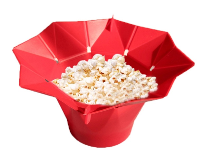 Balde de pipoca de silicone dobrável Popcorn Bowl